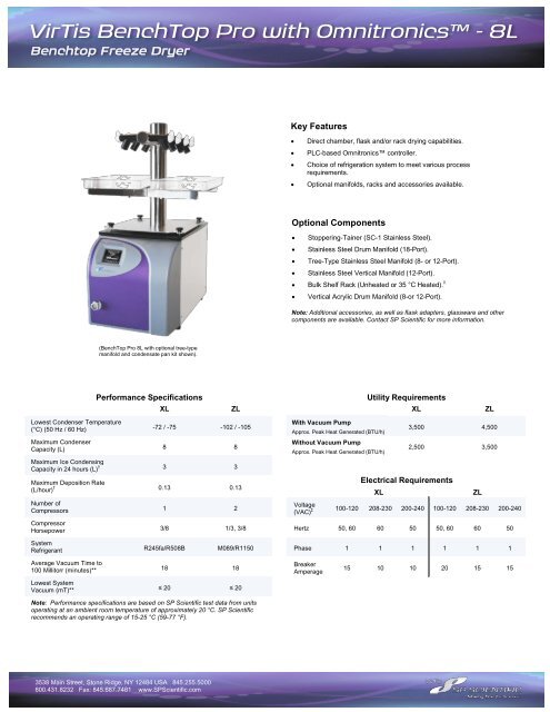 VirTis BenchTop Pro with Omnitronicsâ¢ - 8L - SP Scientific