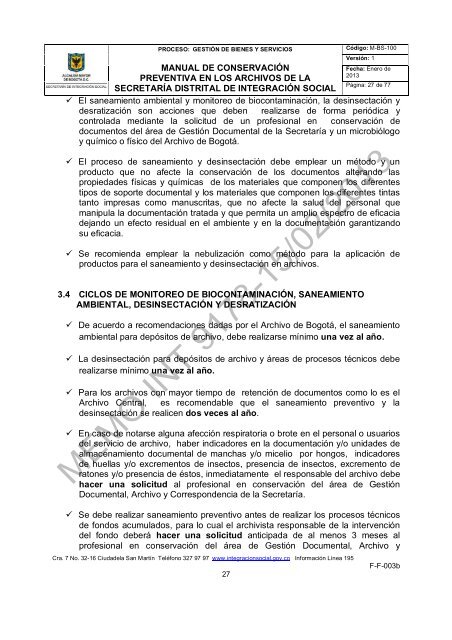 Manual de ConservaciÃ³n Preventiva en los Archivos - PÃ¡gina principal