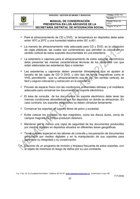 Manual de ConservaciÃ³n Preventiva en los Archivos - PÃ¡gina principal
