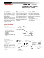 R TraceTek Leak Detection Product Selection Guide for Water