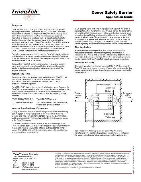 R TraceTek Leak Detection Product Selection Guide for Water