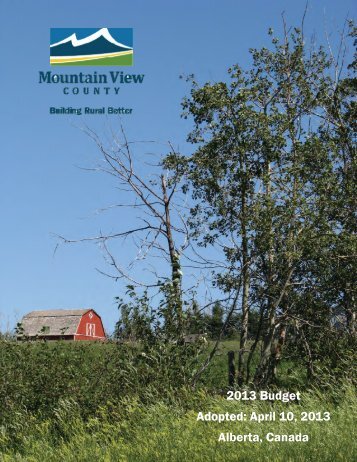 2013 Budget - Mountain View County