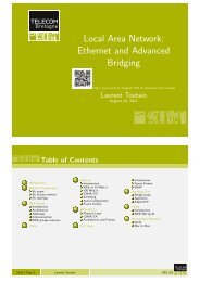 Local Area Network: Ethernet and Advanced ... - Cours RÃ©seaux
