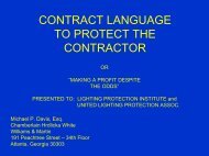 contract language to protect the contractor or - Lightning Protection ...