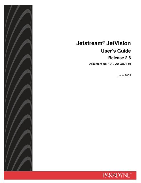 Jetstream JetVision User's Guide, Release 2.6