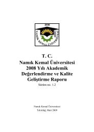 PDF Format - Namık Kemal Üniversitesi