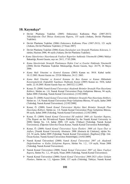 PDF Format - Namık Kemal Üniversitesi