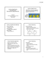 Slides on Mesh Simplification - TAUBIN GROUP @ Brown