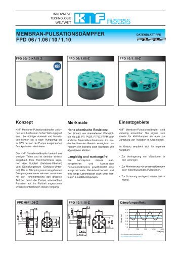 MEMBRAN-PULSATIONSDÃƒÂƒÃ‚Â„MPFER FPD 06 / 1.06 / 10 / 1.10 - KNF