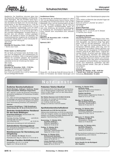 Mitteilungsblatt vom 11.10.2012 - Ehningen