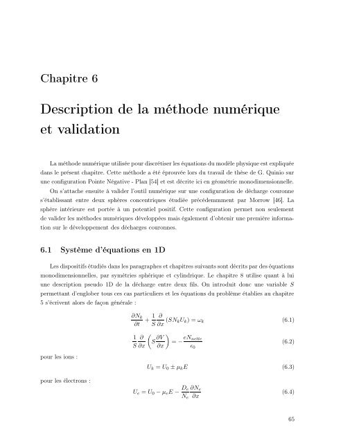 Modélisation et simulation numérique de la génération de plasma ...