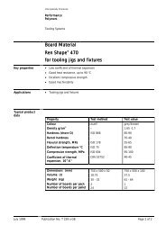 Board Material Ren Shape Â®470 for tooling jigs and fixtures