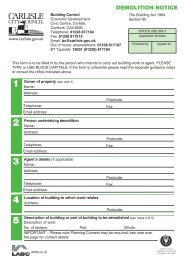 Demolition Form in PDF format - Carlisle City Council