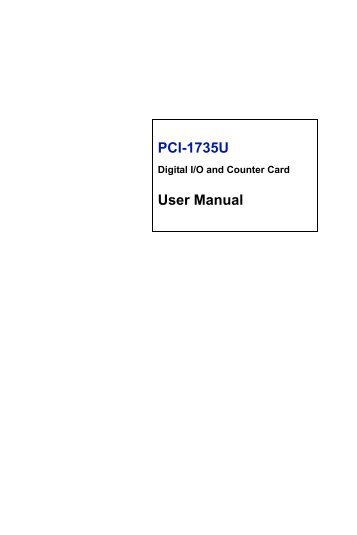 PCI-1735U User Manual