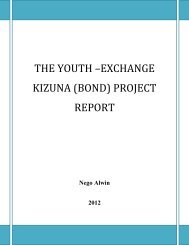 the youth âexchange kizuna (bond) project report - The University of ...