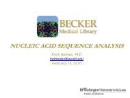 Nucleic Acid Sequence Analysis - Bernard Becker Medical Library