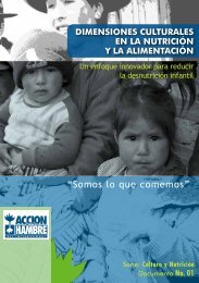 “Somos lo que comemos” - Acción Contra el Hambre