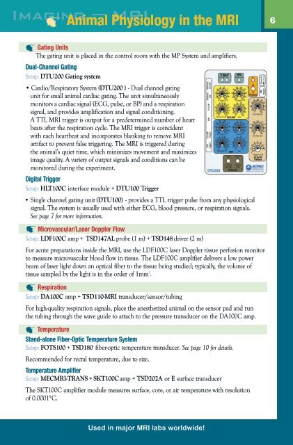 BIOPAC MRI catalog