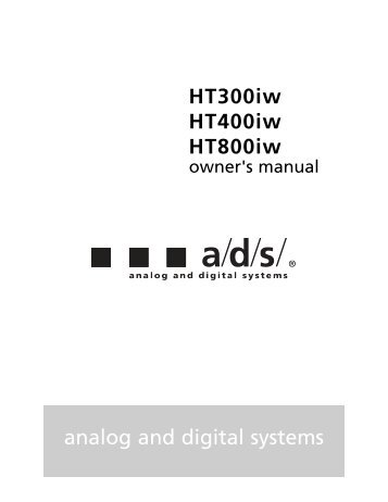 analog and digital systems HT300iw HT400iw HT800iw - Directed ...