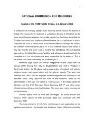 Report of the NCM visit to Orissa, 6 - National Commission for ...