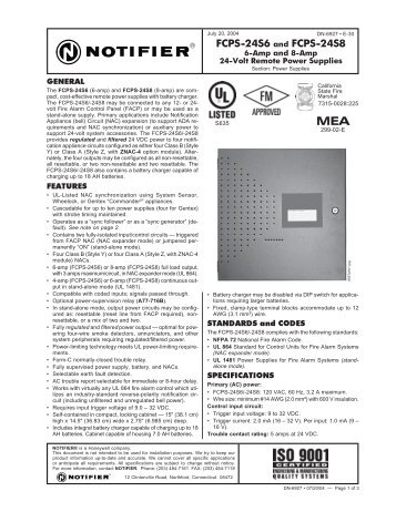 FCPS-24S6 and FCPS-24S8 - VoxTechnologies