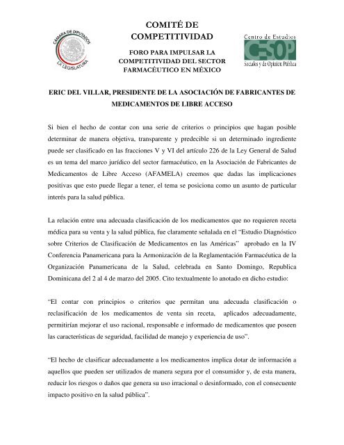 I) Marco JurÃ­dico del Sector FarmacÃ©utico en MÃ©xico - CÃ¡mara de ...