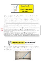 Lineare Funktionen und Geraden - stÃ¤dtisches Gymnasium Herten