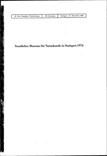 Staatliches Museum fÃ¼r Naturkunde in Stuttgart 1974