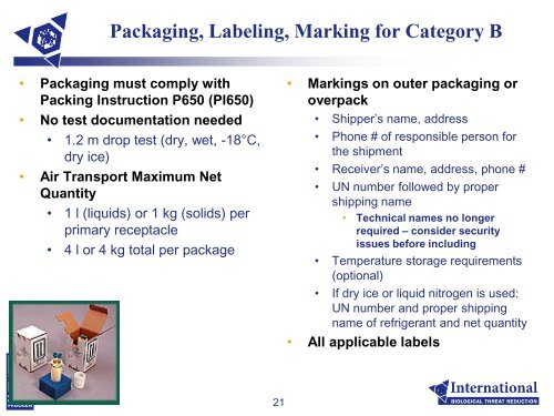 Shipping of Infectious Substances and Diagnostic Specimens