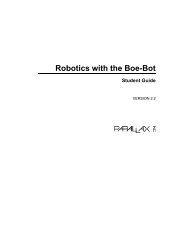 Robotics with the Boe-Bot v2.2 - Parallax, Inc.