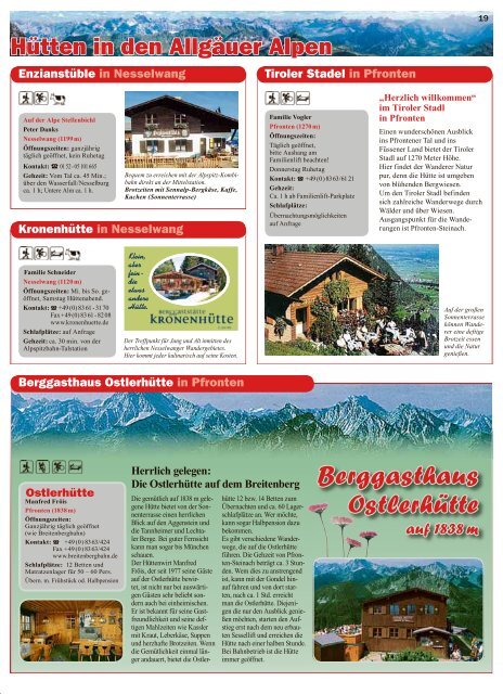 Hütten in den Ammergauer Alpen - Allgäuer Anzeigeblatt