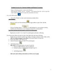 1 Training Exercise for Charting Findings and Planned Treatment ...