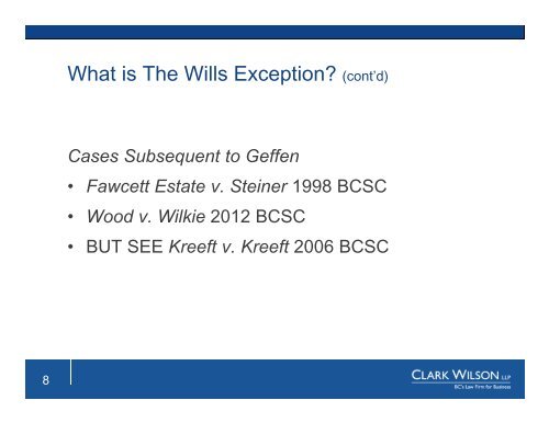 Solicitor Client Privilege in the Estate Context - Clark Wilson LLP