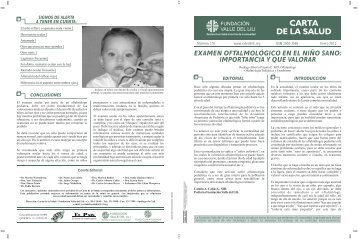 examen oftalmolÃ³gico en el niÃ±o sano - Fundacion Valle del lili