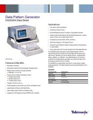 View Tektronix P3420 Specifications - TekNet Electronics