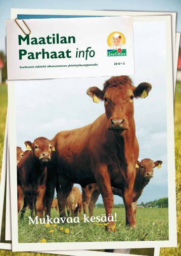 Maatilan Parhaat info 3 / 2010 - Snellman
