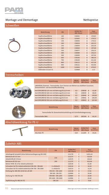 Bildpreisliste AW - Easy catalogue