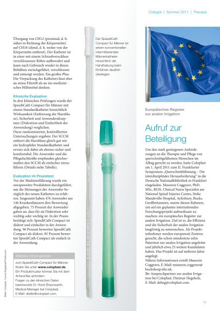 Sommerausgabe 2011 - Coloplast