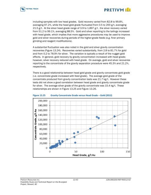 Feasibility Study and Technical Report - Pretivm