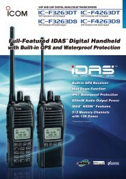 Full-Featured IDASâ„¢ Digital Handheld with Built-in ... - Icom Australia