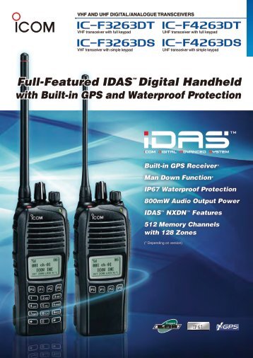 Full-Featured IDASâ„¢ Digital Handheld with Built-in ... - Icom Australia