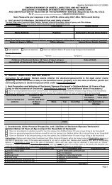 Sworn Statements of Assets, Liabilities, and Net Worth