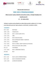 Program mezinÃ¡rodnÃ­ konference Rok 1953 v Äeskoslovensku