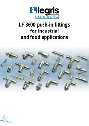 LF 3600 push-in fittings for industrial and food applications