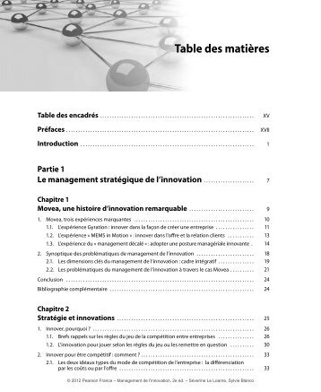 Management de l'innovation - Pearson