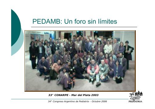 PEDAMB: Un foro sin lÃ­mites - Sociedad Argentina de PediatrÃ­a