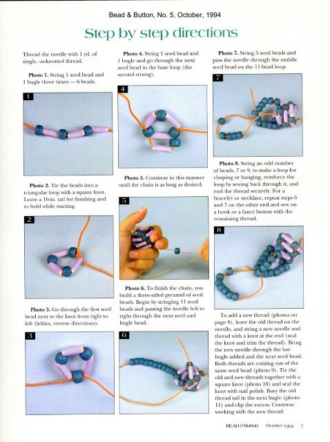 Spiral Tube Chain: Bugles and Seed Beads. - Diane Fitzgerald