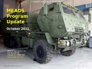 MEADS Program Update - The Medium Extended Air Defense System