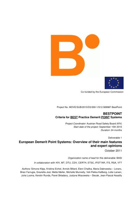 BESTPOINT European Demerit Point Systems: Overview of ... - RSA.ie
