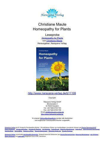 Christiane Maute Homeopathy for Plants